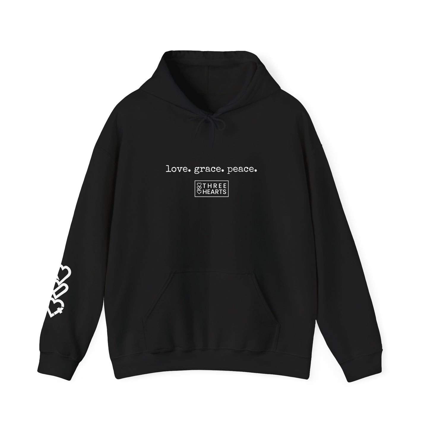 Love. Grace. Peace.  Hooded Sweatshirt