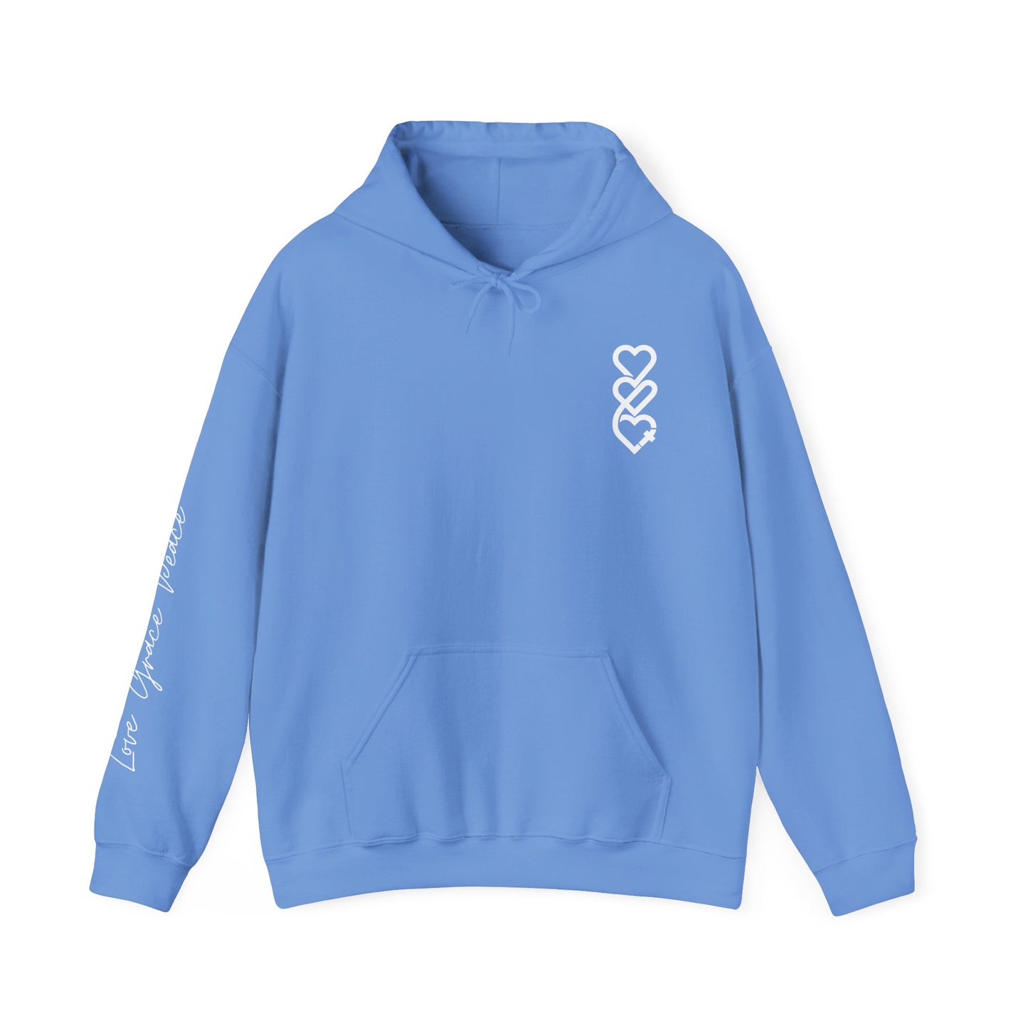 Three Hearts LGP Sleeve Hooded Sweatshirt