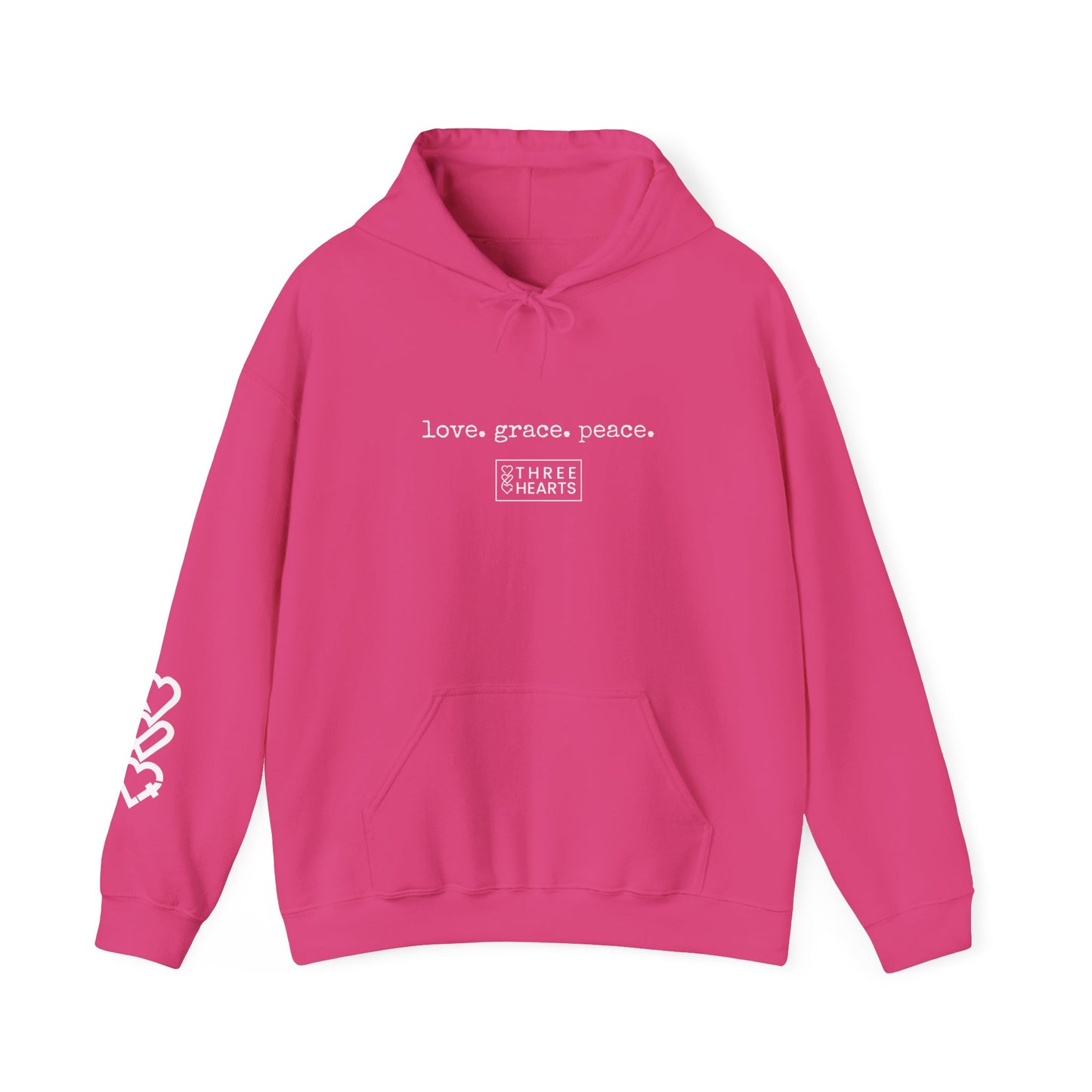 Love. Grace. Peace.  Hooded Sweatshirt