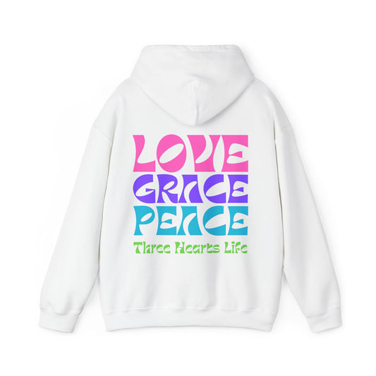 Love Grace Peace Colors Hooded Sweatshirt