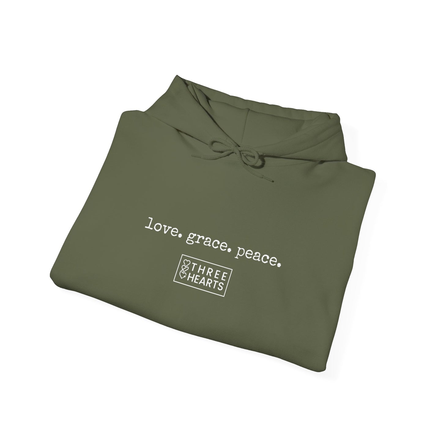 Love. Grace. Peace.  Hooded Sweatshirt