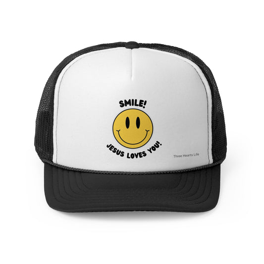 Smile! Jesus Loves You Trucker Caps