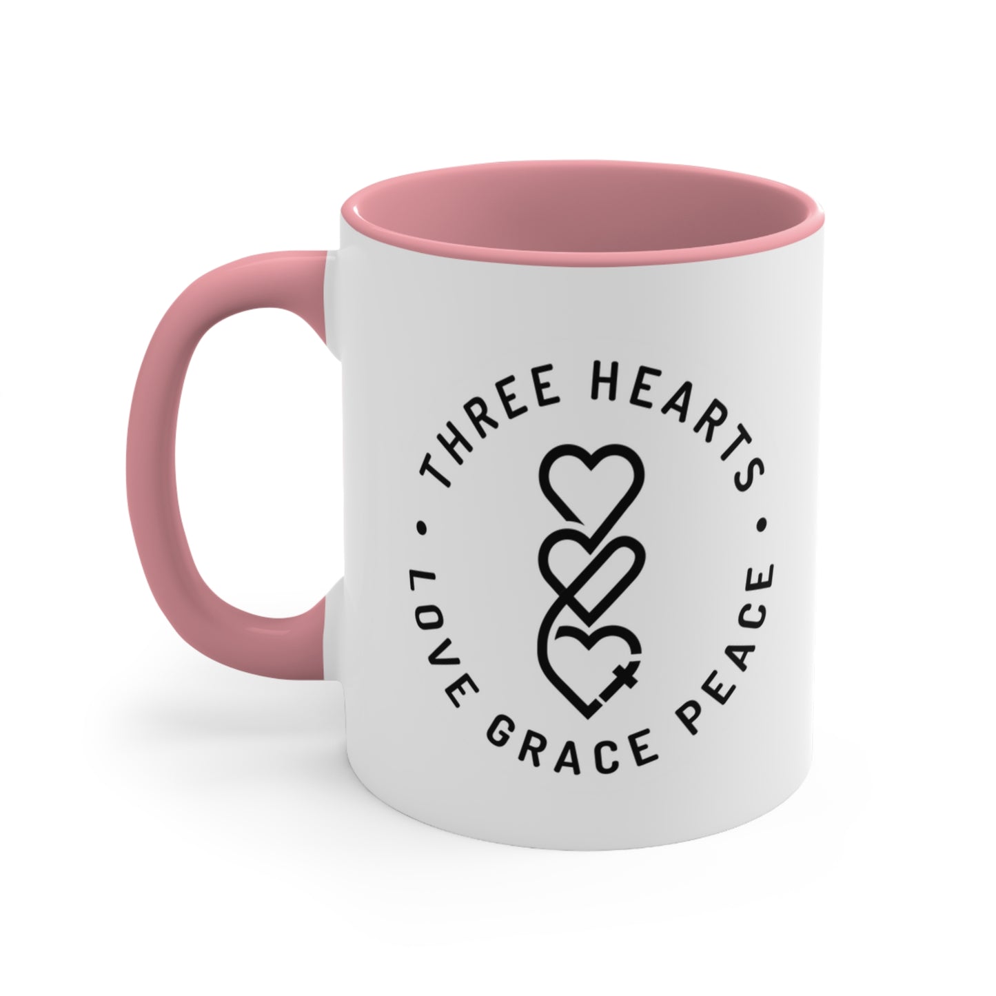 Three Hearts Colorful Mug, 11oz