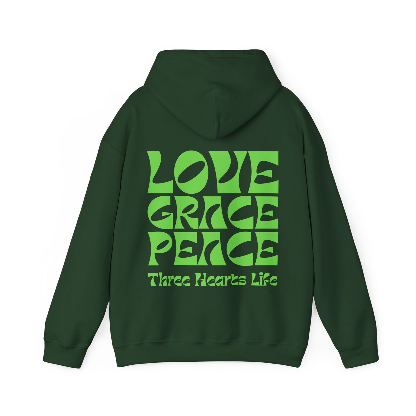 Love Grace Peace Colors Hooded Sweatshirt