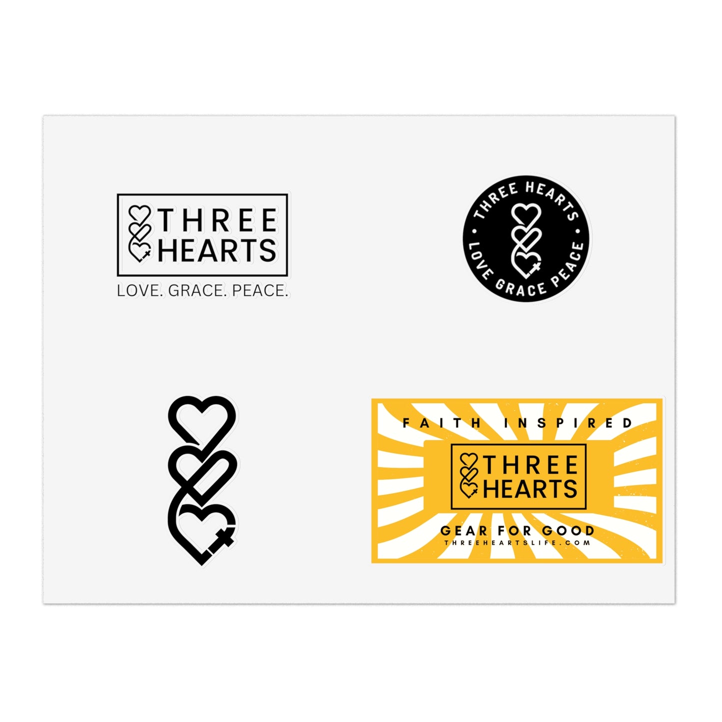 Three Hearts Sticker Sheets