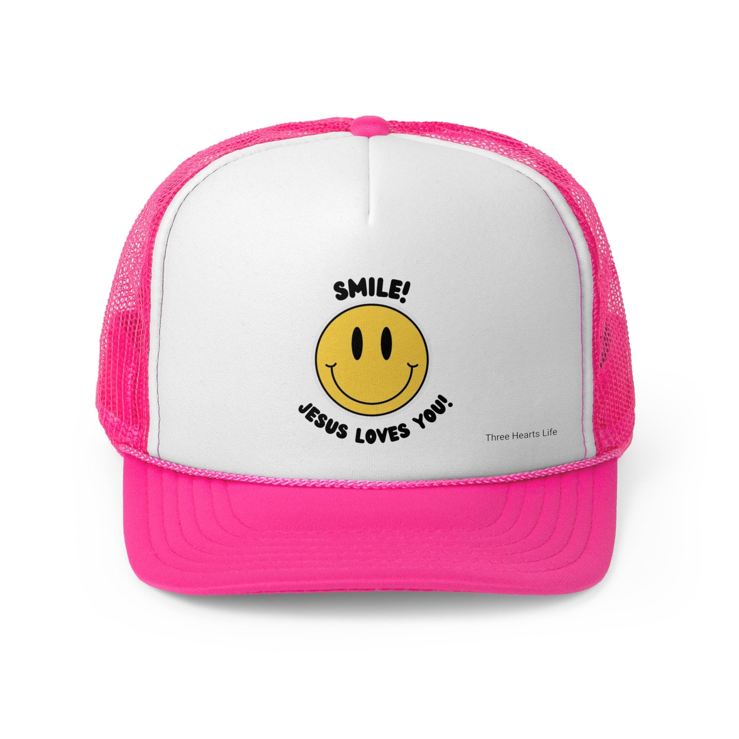 Smile! Jesus Loves You Trucker Caps