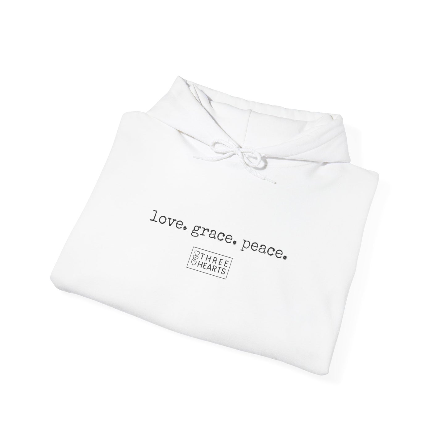 Love. Grace. Peace.  Hooded Sweatshirt