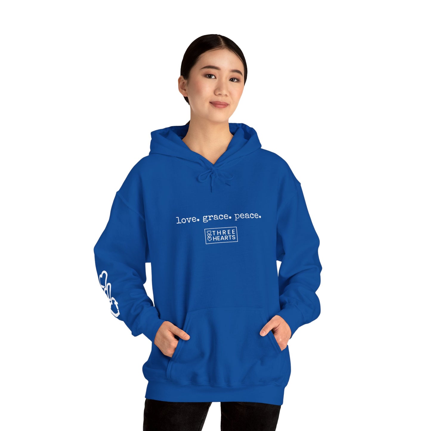 Love. Grace. Peace.  Hooded Sweatshirt