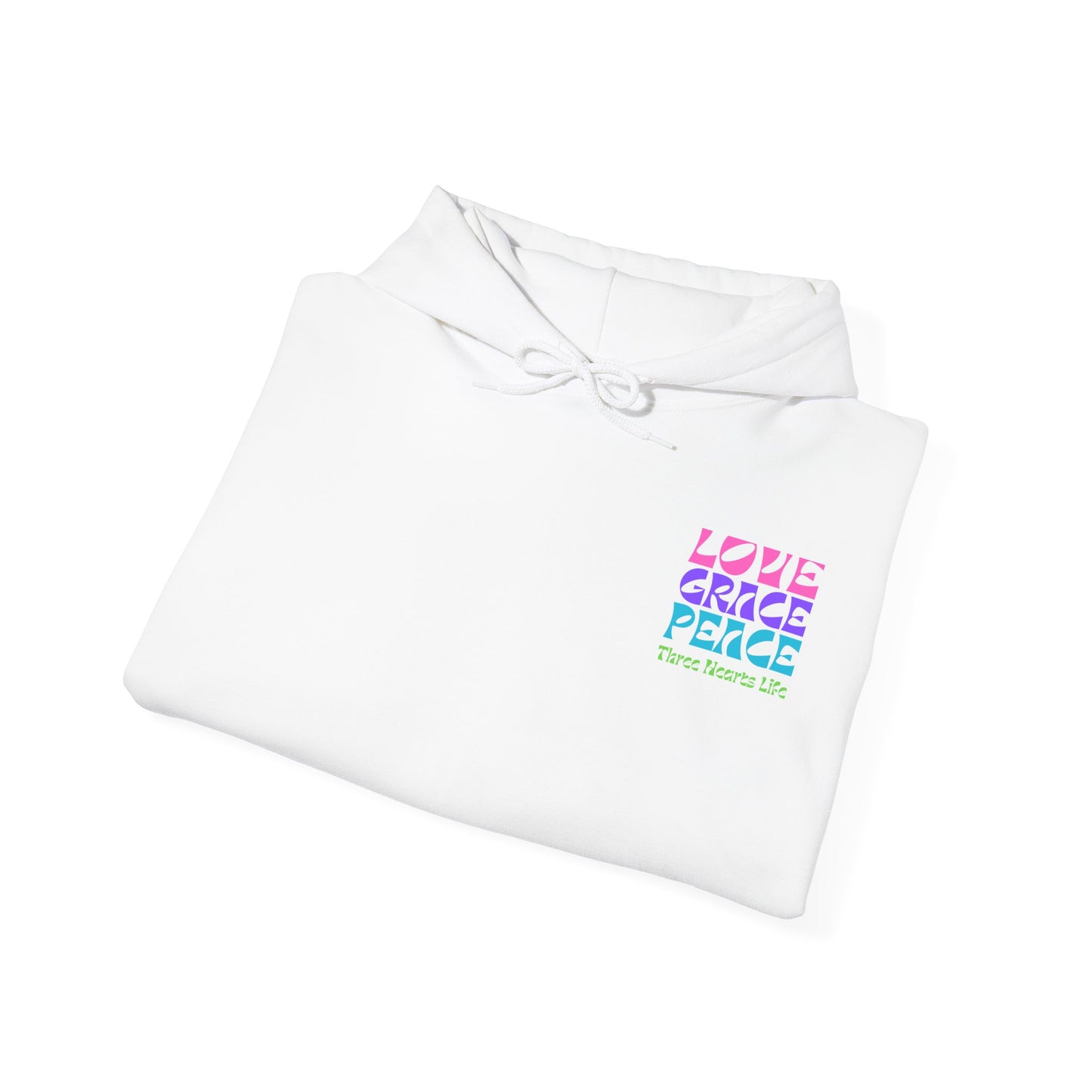 Love Grace Peace Colors Hooded Sweatshirt