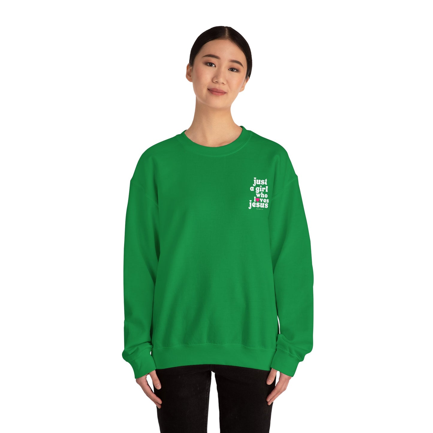 Just a Girl Who Loves Jesus Crewneck Sweatshirt