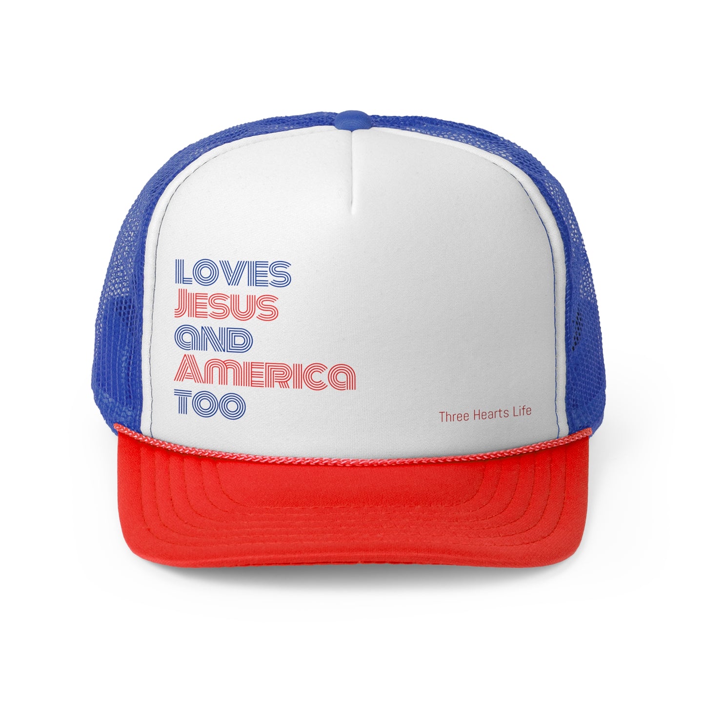 Loves Jesus & America Trucker Cap