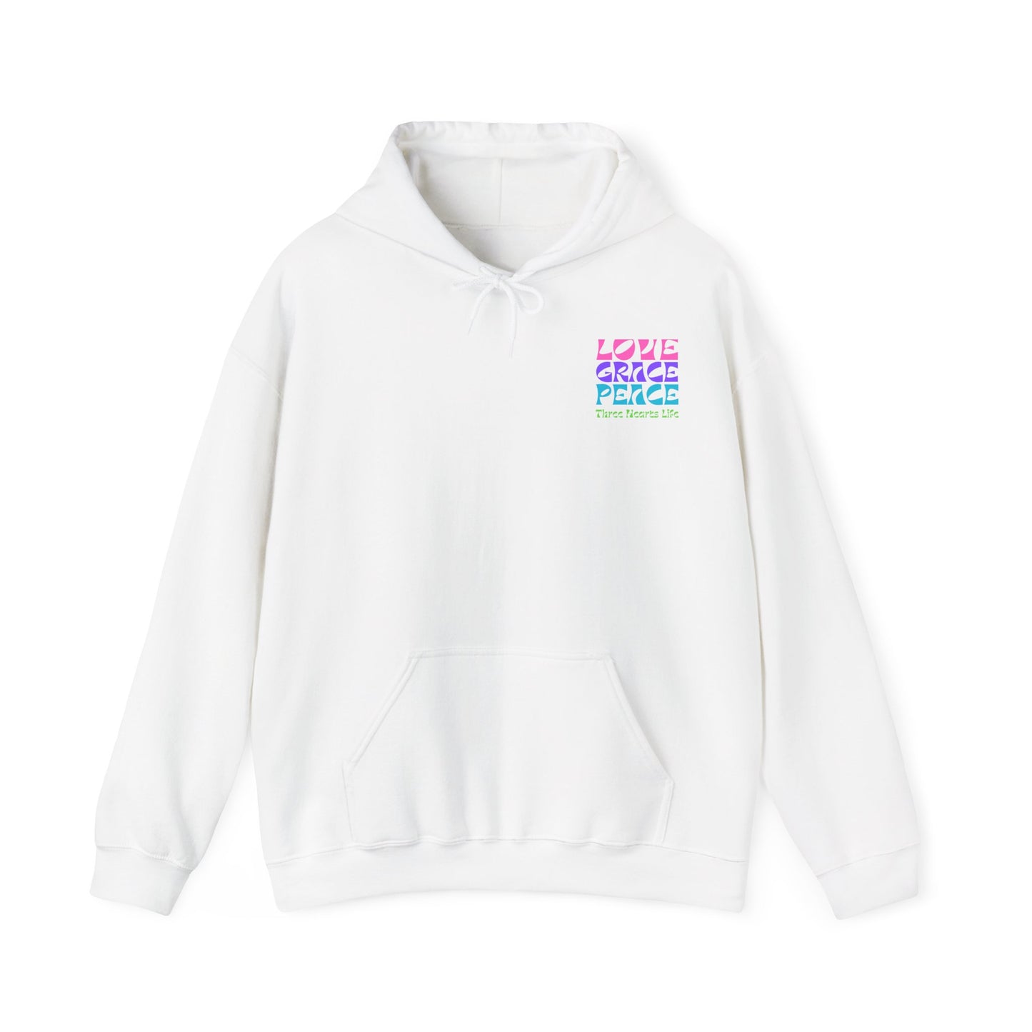 Love Grace Peace Colors Hooded Sweatshirt