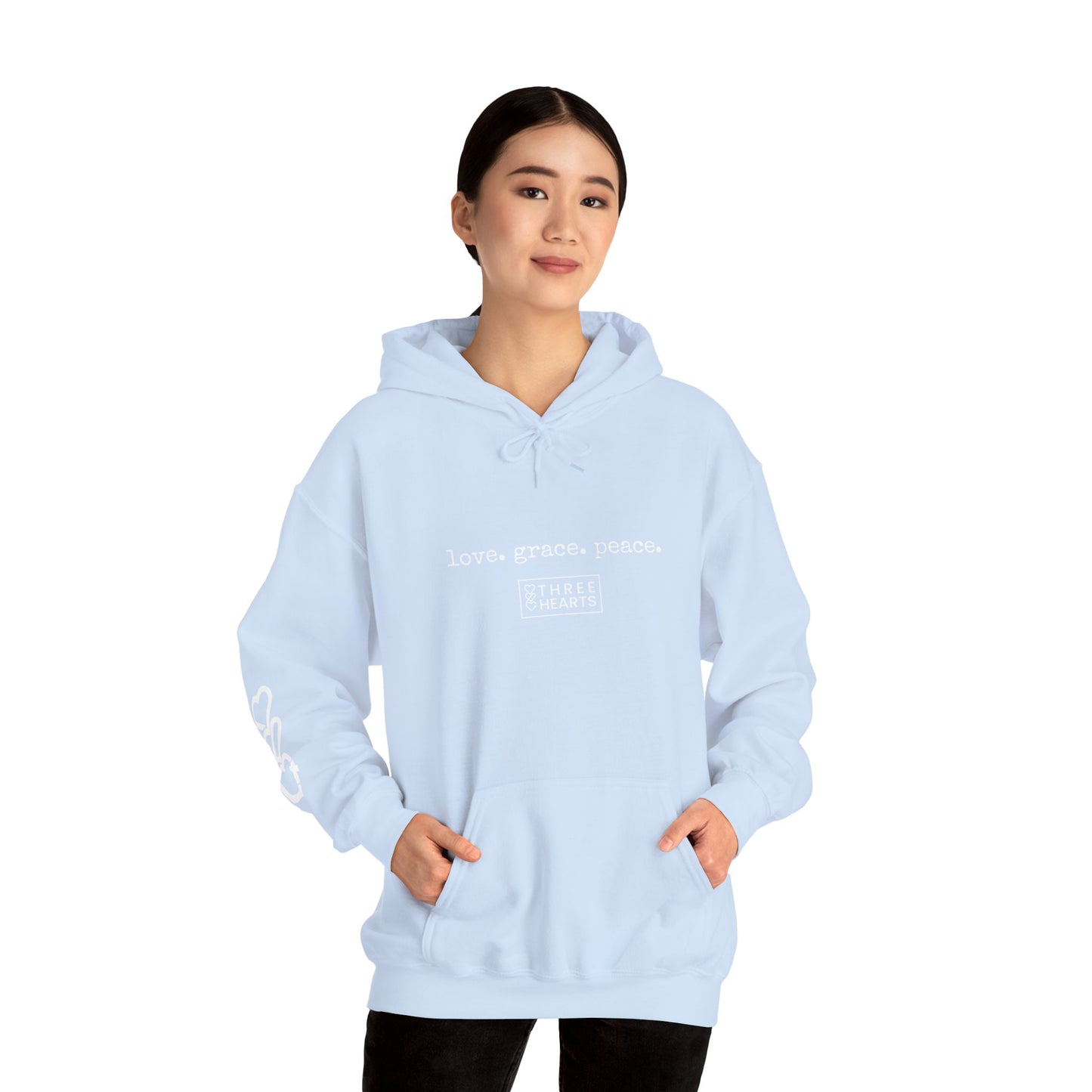 Love. Grace. Peace.  Hooded Sweatshirt