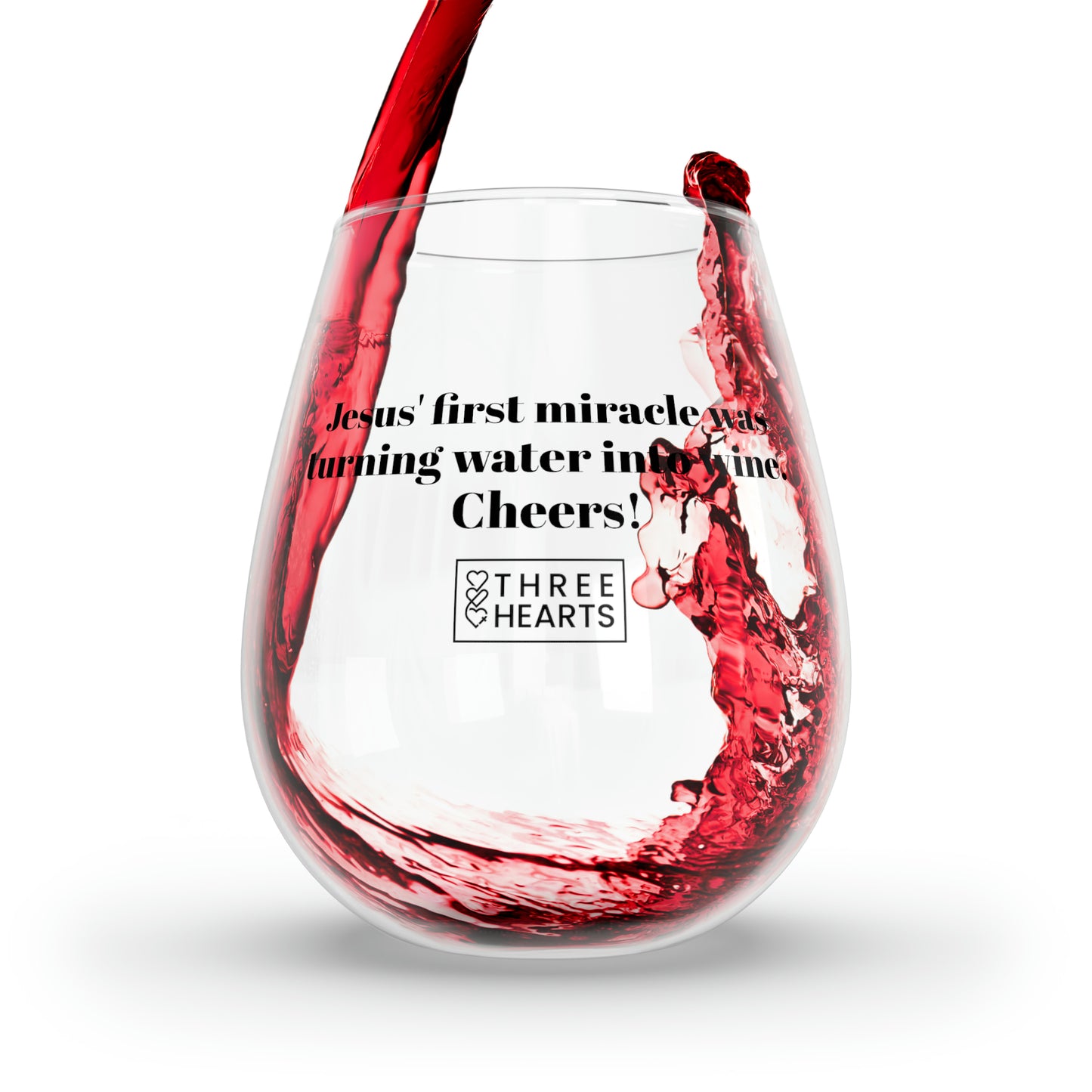 Water Into Wine Stemless Wine Glass