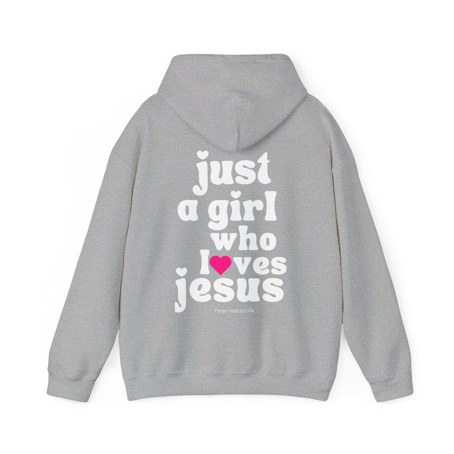 Girl Who Loves Jesus Heavy Blend™ Hooded Sweatshirt