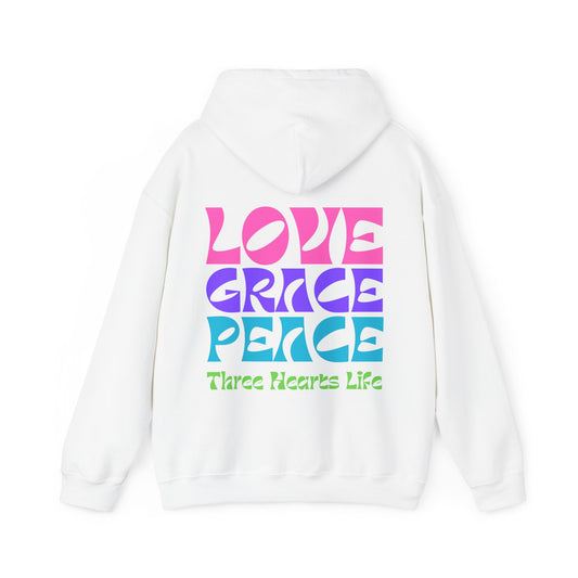 Love Grace Peace Colors Hooded Sweatshirt